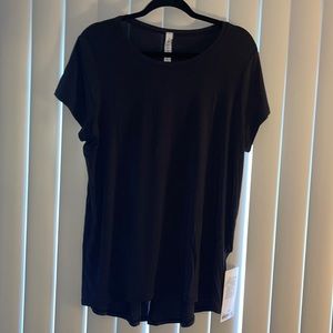 Lululemon Black Open-Up Tie Back Tee